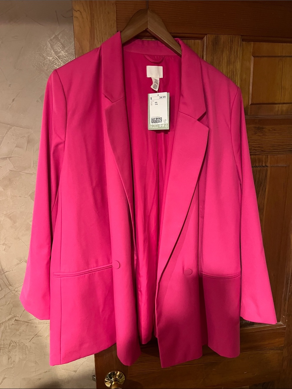 H&M Hot Pink Open-Front Blazer